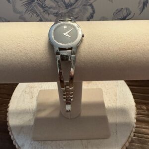 Vintage Movado Silver Stainless Steel Watch